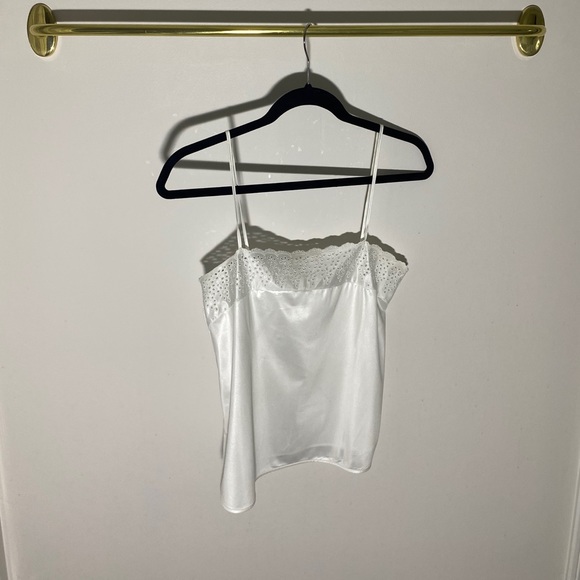 White Satin Tank-Top - Picture 2 of 4